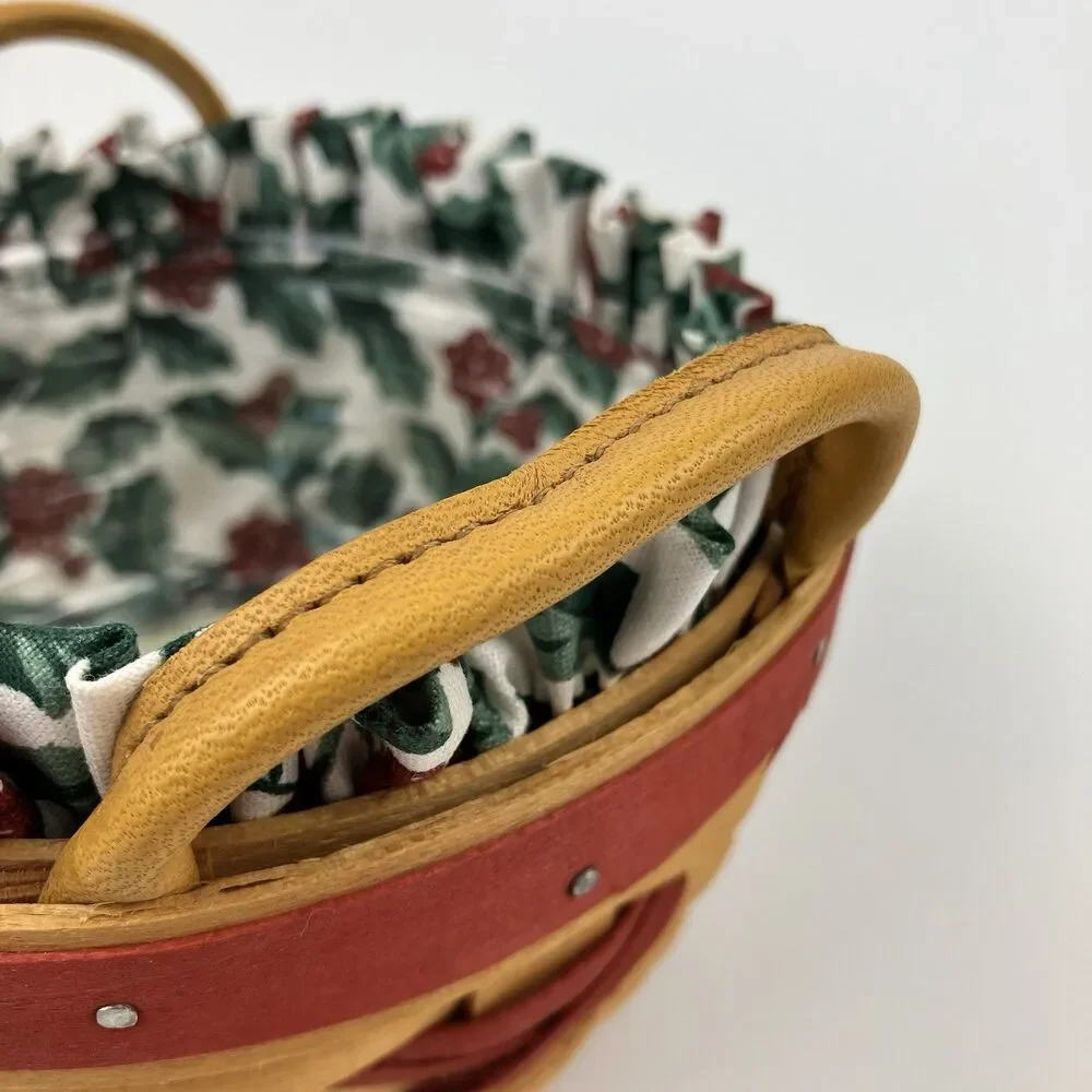 Longaberger Peppermint Red Basket 1999 | /w Liner 5